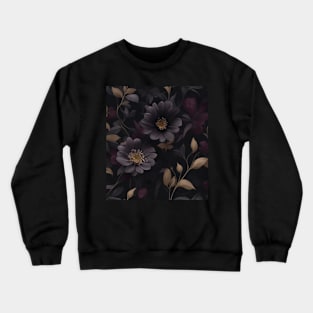 Dark flowers pattern Crewneck Sweatshirt